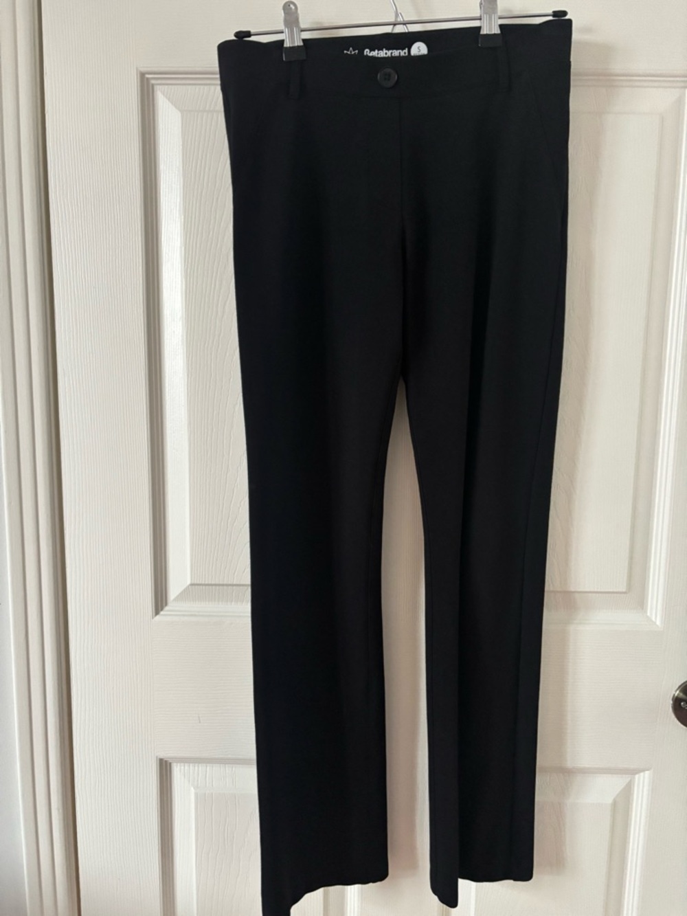Betabrand Black Straight-Leg Women's Dress Pants